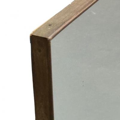 Gio Ponti Osvaldo Borsani Attr Monumental Wall Mirror Tinted Mirror Brass Italy 1940s