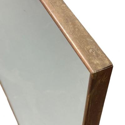 Gio Ponti Osvaldo Borsani Attr Monumental Wall Mirror Tinted Mirror Brass Italy 1940s
