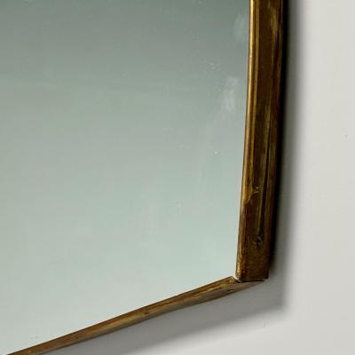 Gio Ponti Osvaldo Borsani Attr Monumental Wall Mirror Tinted Mirror Brass Italy 1940s