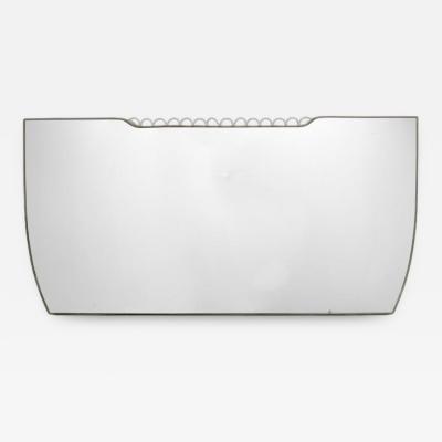 Gio Ponti Osvaldo Borsani Attr Monumental Wall Mirror Tinted Mirror Brass Italy 1940s