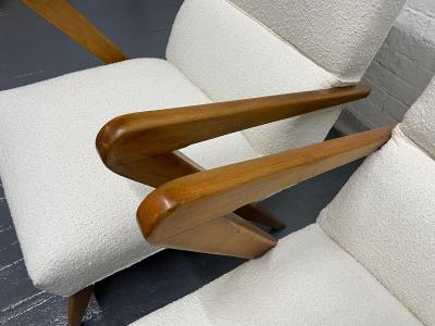 Gio Ponti Pair Italian Lounge Chairs Style of Gio Ponti