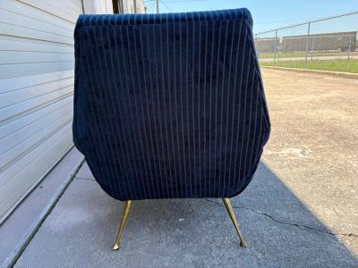 Gio Ponti Pair Of Italian Modern Gio Ponti Inspired Lounge Chairs