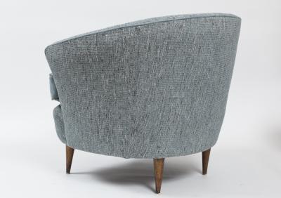 Gio Ponti Pair Of Mid Century Italian Gio Ponti Style Tub Chairs For Casa Giardino