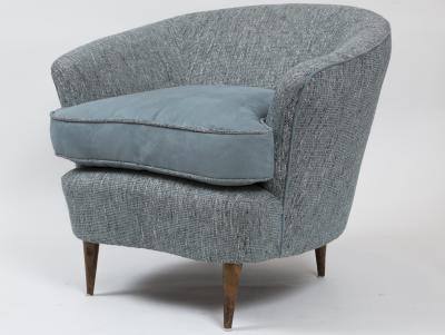 Gio Ponti Pair Of Mid Century Italian Gio Ponti Style Tub Chairs For Casa Giardino