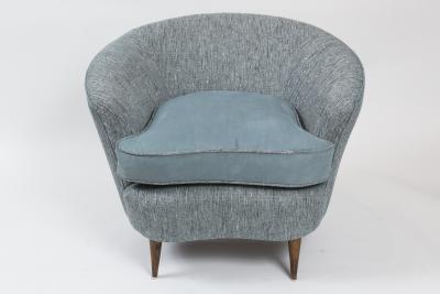 Gio Ponti Pair Of Mid Century Italian Gio Ponti Style Tub Chairs For Casa Giardino