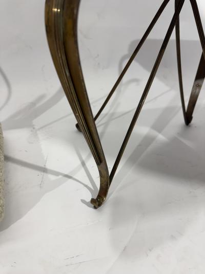 Gio Ponti Pair of Brass Italian Stool circas 1950
