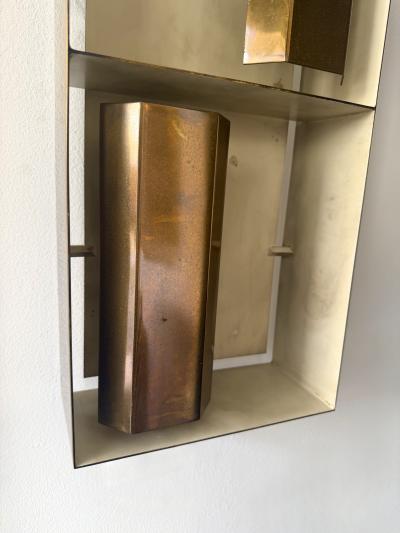 Gio Ponti Pair of Brass Sconces Finestra 12664 by Gio Ponti for Arredoluce Italy 1950s