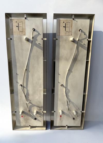 Gio Ponti Pair of Brass Sconces Finestra 12664 by Gio Ponti for Arredoluce Italy 1950s