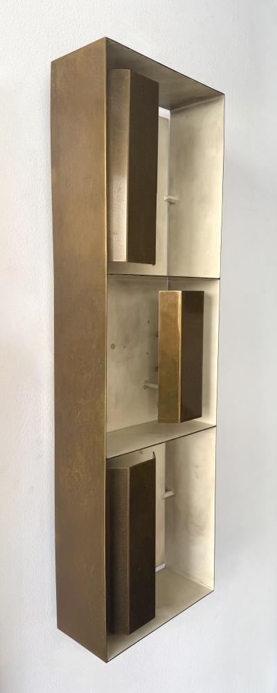 Gio Ponti Pair of Brass Sconces Finestra 12664 by Gio Ponti for Arredoluce Italy 1950s