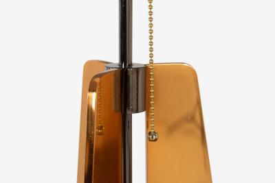 Gio Ponti Pair of Custom Solid Brass Obelisk Table Lamps Circa 2000