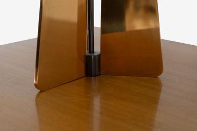 Gio Ponti Pair of Custom Solid Brass Obelisk Table Lamps Circa 2000