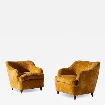 Gio Ponti Pair of Gio Ponti Armchairs from Hotel Bristol Merano Casa e Giardino 1954