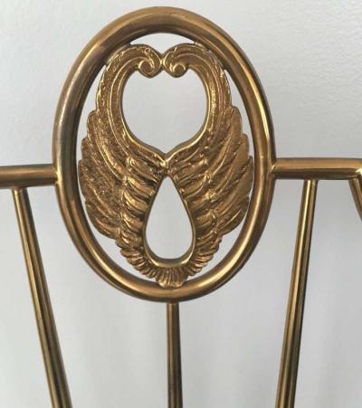 Gio Ponti Pair of High Back Italian Brass Chairs