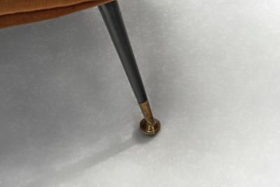 Gio Ponti Pair of Italian Armchairs in the manner of Gigi Radice Italy ca 1960s