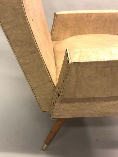 Gio Ponti Pair of Italian Futurist Mid Century Modern Lounge Chairs Giacomo Balla