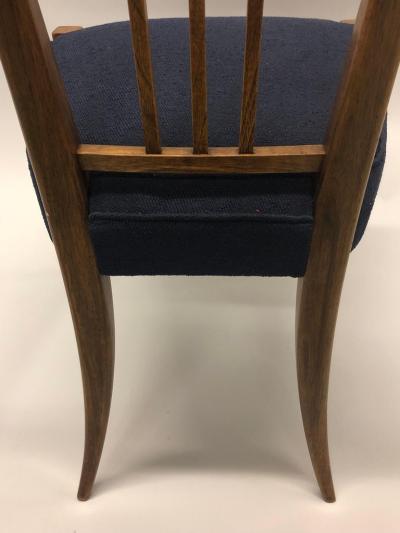 Gio Ponti Pair of Italian Midcentury Modern Walnut Side Chairs Circle of Gio Ponti