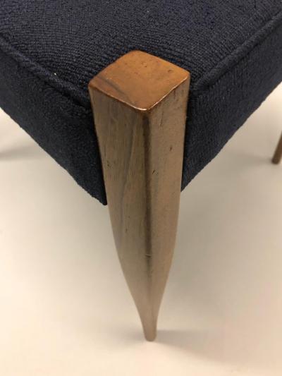 Gio Ponti Pair of Italian Midcentury Modern Walnut Side Chairs Circle of Gio Ponti