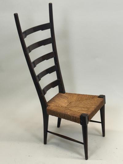 Gio Ponti Pair of Italian Modern Craftsman Side Chairs Attr to Gio Ponti circa 1939