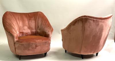 Gio Ponti Pair of Italian Organic Modern Lounge Chairs by Gio Ponti for Casa e Giardino