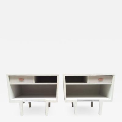 Gio Ponti Pair of Italian Painted Nightstands Style of Gio Ponti