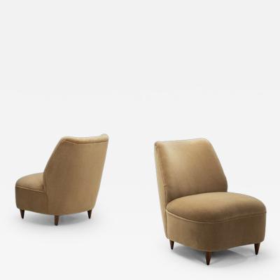 Gio Ponti Pair of Lounge Chairs in the manner of Gio Ponti Italy Mid 20th Century