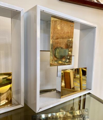 Gio Ponti Pair of Quadro di Luce Table Lamps by Gio Ponti for Pollice Italy 1960s