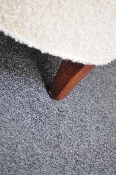 Gio Ponti Pair of Sculptural Italian Modern Boucl Lounge Chairs Attributed to Gio Ponti