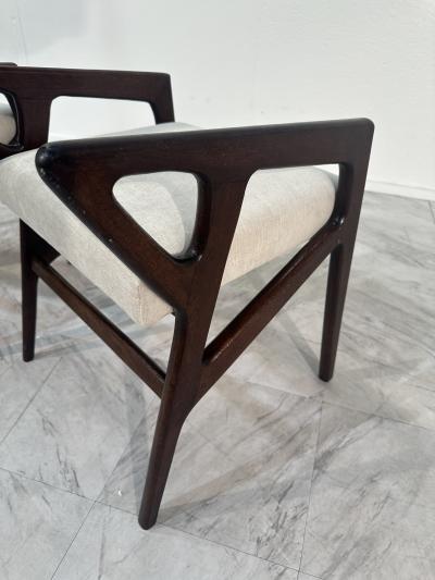 Gio Ponti Pair of Stools Mod 687 Design Gio Ponti Cassina Production Italy 1950s