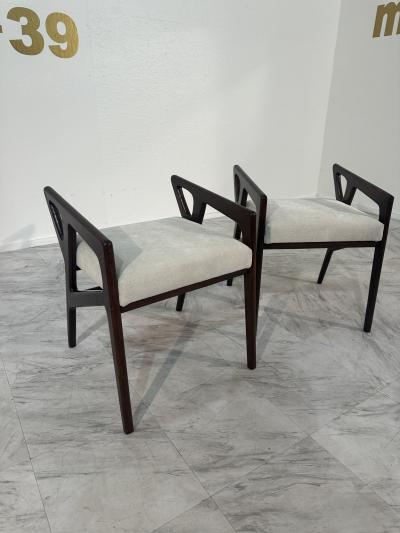 Gio Ponti Pair of Stools Mod 687 Design Gio Ponti Cassina Production Italy 1950s