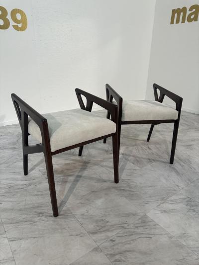 Gio Ponti Pair of Stools Mod 687 Design Gio Ponti Cassina Production Italy 1950s