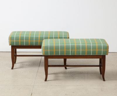 Gio Ponti Pair of Upholstered Benches by Gio Ponti