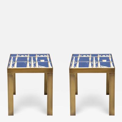 Gio Ponti Pair of ceramic side tables