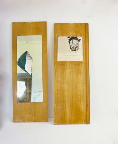 Gio Ponti Pair of large Gio Ponti olm Wardrobe Doors from the Hotel Royal Naples 1955