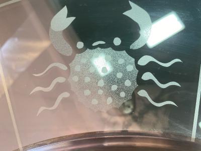 Gio Ponti RARE EXCEPTIONAL ART DECO GLASS ZODIAC DESIGN CHANDELER BY GIO PONTI