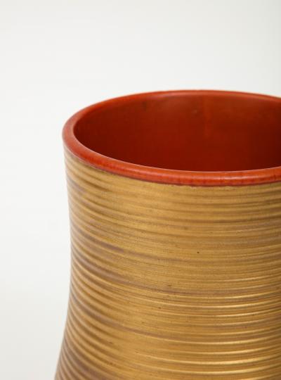 Gio Ponti Rare Porcelain Vase Model 380T Gran Rosso di Doccia by Gio Ponti