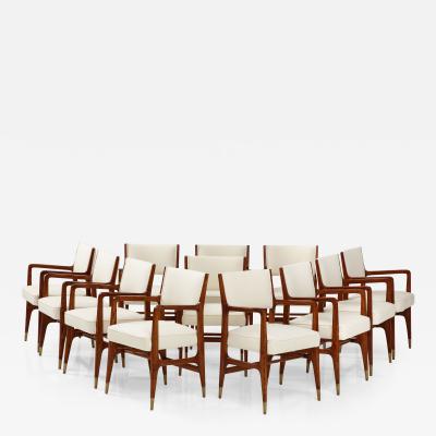 Gio Ponti Rare Set of 12 Dining Chairs Model 110 by Gio Ponti for Cassina