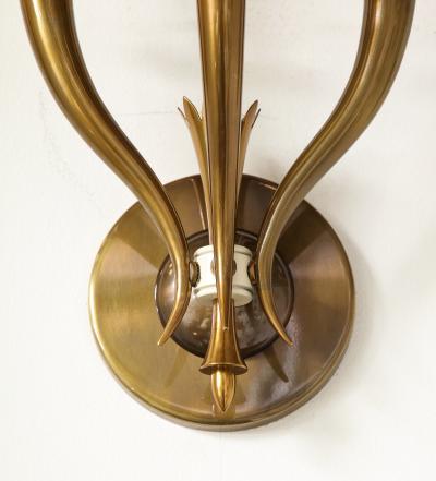 Gio Ponti Rare Set of Three Three Arm Sconces by Gio Ponti and Emilio Lancia