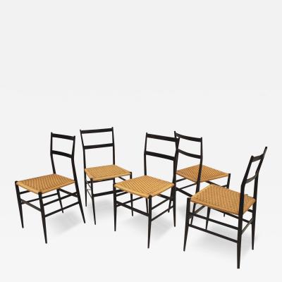 Gio Ponti Set Of Eight 699 Superleggera Chairs Designed By Gio Ponti for Amedeo Cassina 