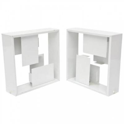 Gio Ponti Set of 3 Italian Modern White Table Lamps Wall Lights Gio Ponti