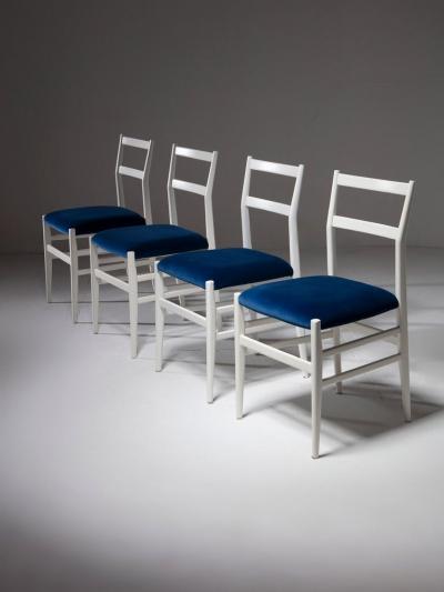 Gio Ponti Set of Four Leggera Chairs by Gio Ponti for Cassina