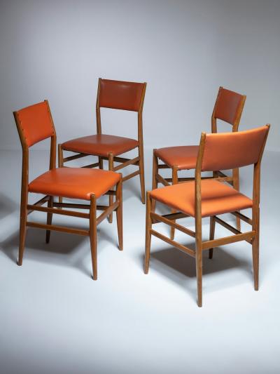 Gio Ponti Set of Four Leggera Chairs by Gio Ponti for Cassina