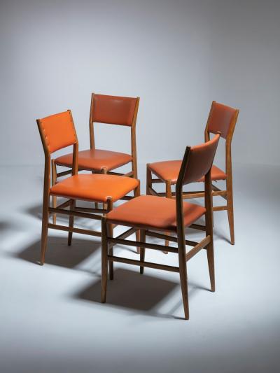 Gio Ponti Set of Four Leggera Chairs by Gio Ponti for Cassina