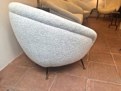 Gio Ponti Set of One Couch and Two Chairs attributed to Gio Ponti