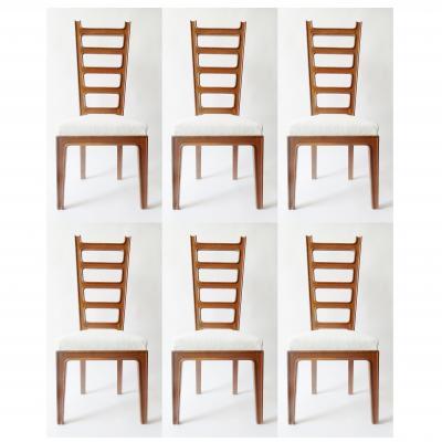 Gio Ponti Set of six dining chairs attributed to Gio Ponti Italy 1940s