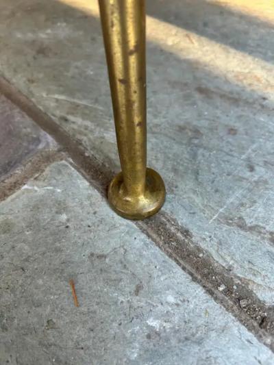 Gio Ponti Sexy Italian Gio Ponti style Black Marble Rectangular Coffee Table Brass legs