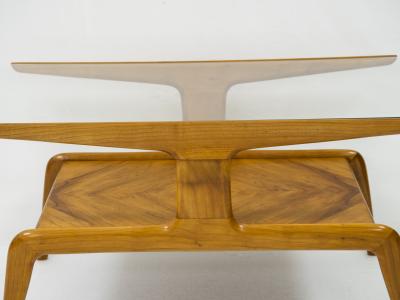 Gio Ponti Side table in wood and glass by Gio Ponti circa 1950