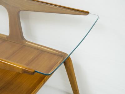 Gio Ponti Side table in wood and glass by Gio Ponti circa 1950