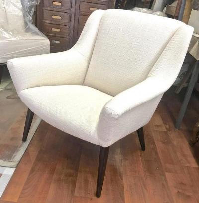 Gio Ponti Style of Gio Ponti Extremely Refined Design Pair of Armchairs