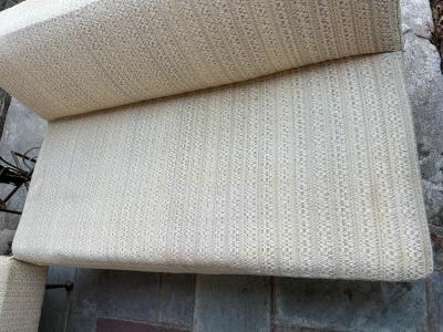 Gio Ponti Stylish Italian Gio Ponti Style 2 Piece Sectional Sofa Brass Leg Mid Century