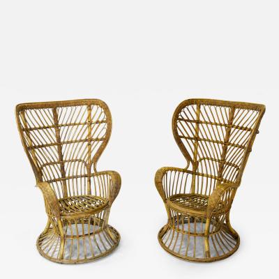 Gio Ponti Two bamboo chair by Gio Ponti and Lio Carminati for Conte Biancamano